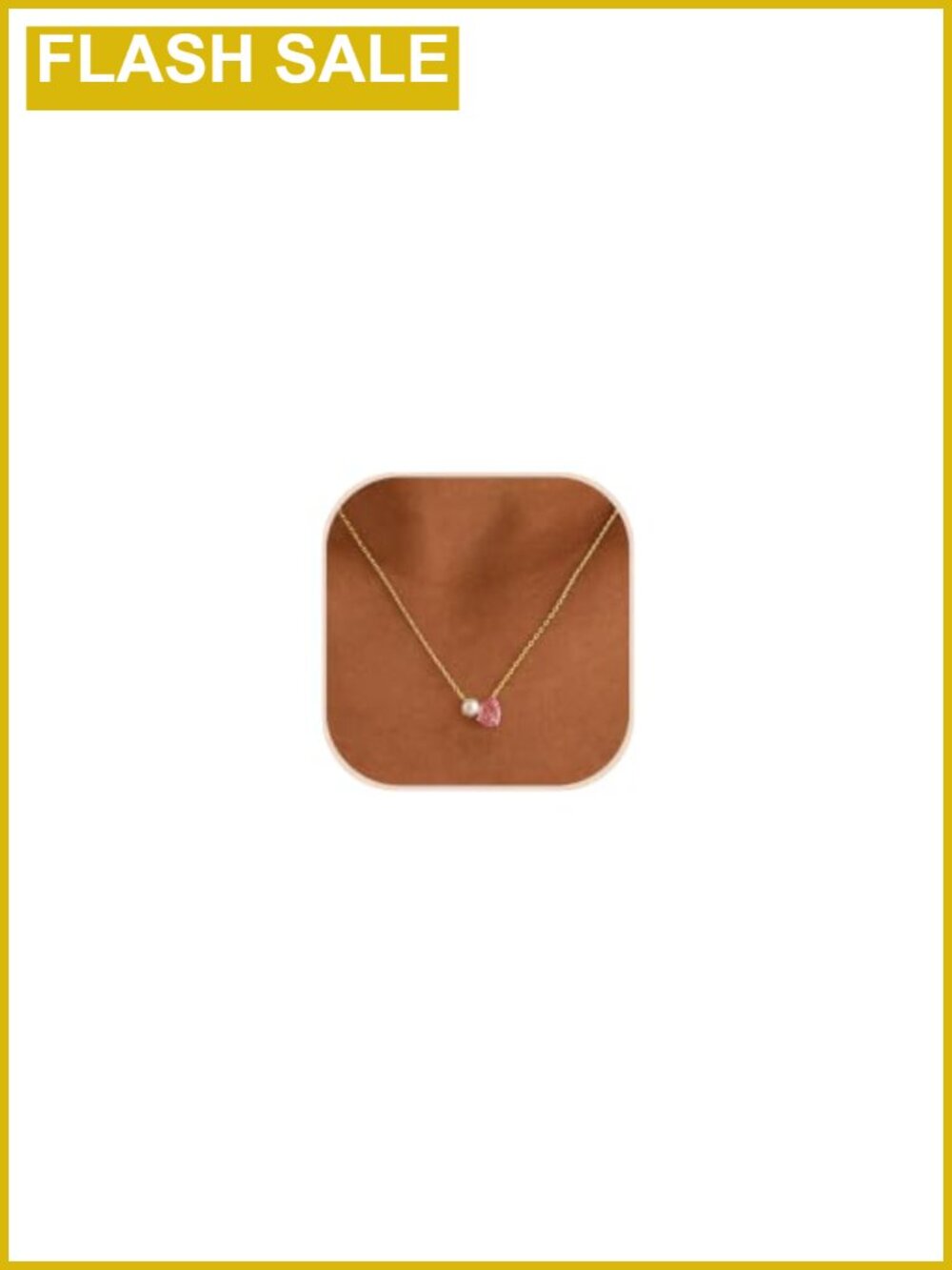 14k Gold Plated Birthstone Pendant Necklace Cubic Zirconia Waterproof
